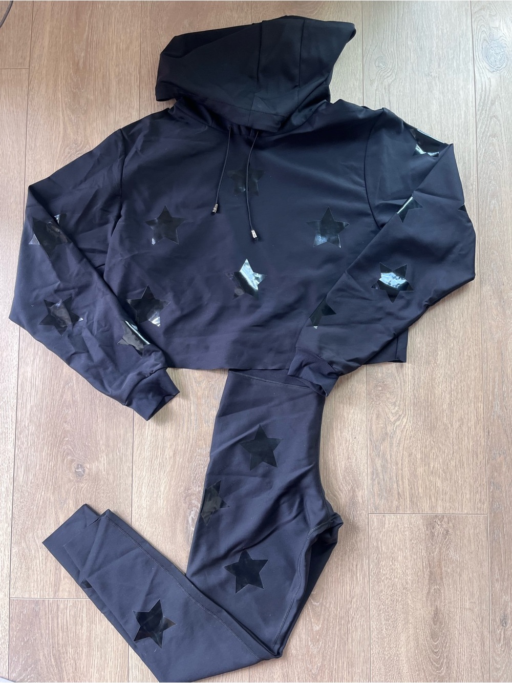 Ultracor Black Activewear Set with Stars Logo, NEVER WORN